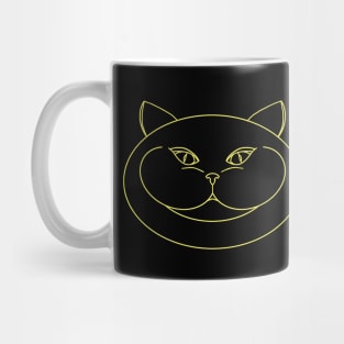 Smiley cat.Yellow Mug